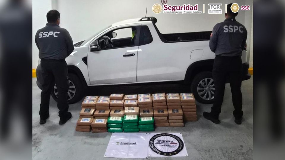 Cae sujeto que transportaba 217 kilogramos de cocaína en un automóvil en la México-Cuernavaca